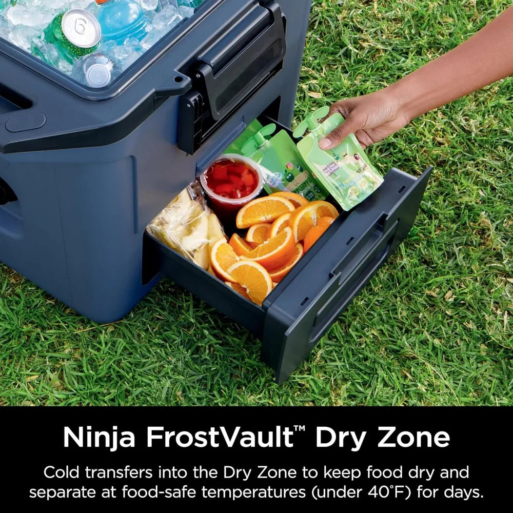 Ninja FrostVault 30qt Hard Cooler with Dry Zone, Integrated Fridge-Temp Dry Storage Drawer, Premium Heavy-Duty Insulated Cool